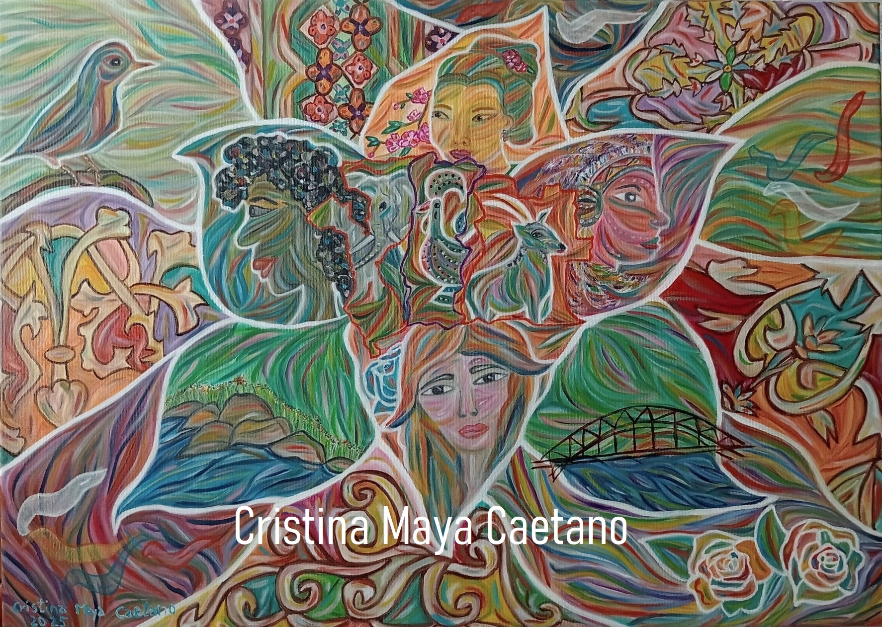Conexões femininas. 50×70 cm. 2025